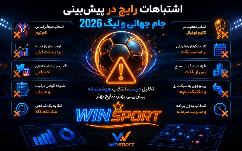 اشتباهات رایج در پیش بینی جام جهانی و لیگ ۲۰۲۶