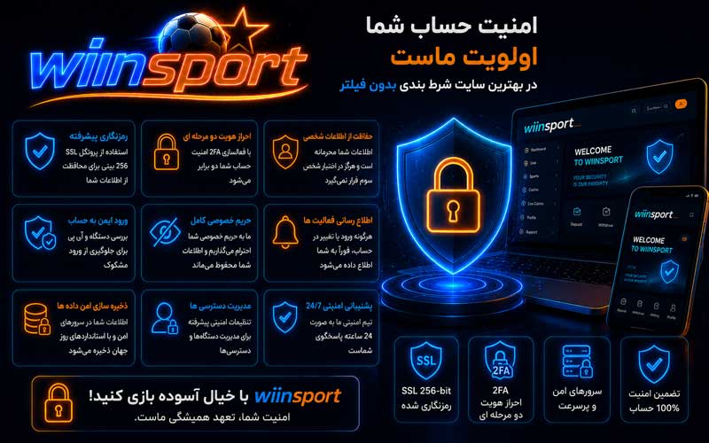 امنیت حساب بهترین سایت شرط بندی بدون فیلتر