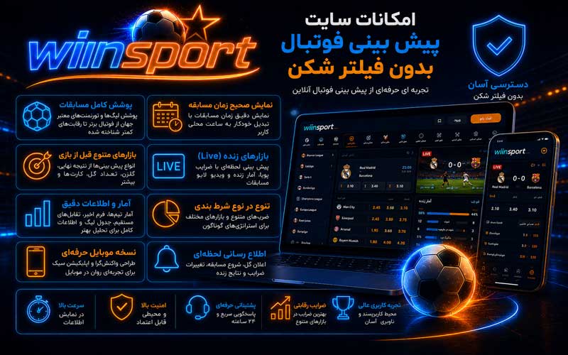 امکانات سایت پیش بینی فوتبال بدون فیلتر شکن