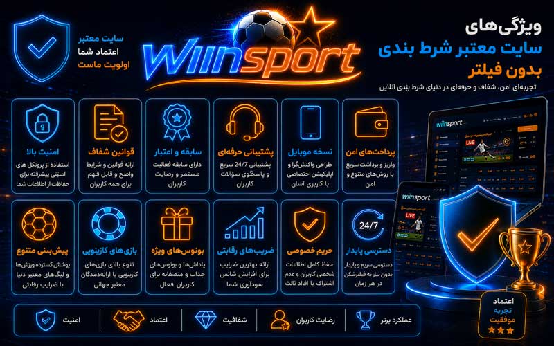 ویژگیهایی سایت معتبر شرط بندی بدون فیلتر